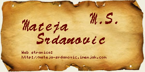 Mateja Srdanović vizit kartica